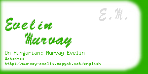 evelin murvay business card